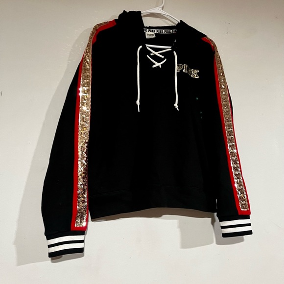 Pink VS limited edition rose bling sweatshirt with glittery sequins - Picture 14 of 16